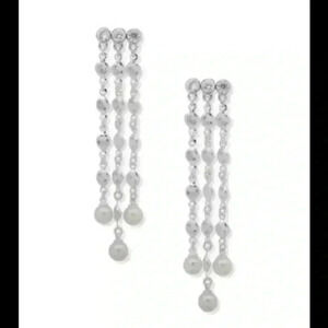 Ralph Lauren new Silver Tone Pearl Chandelier Earr